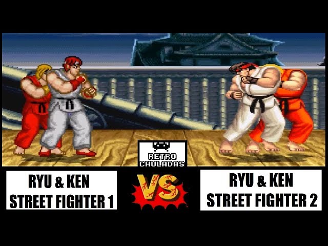 Ryu & Ken (Street Fighter 1) vs Ryu & Ken (Street Fighter 2) 