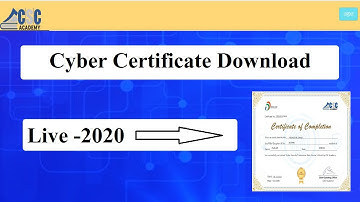 Cyber Security Certificate Download l cscacademy certificate l CSC l