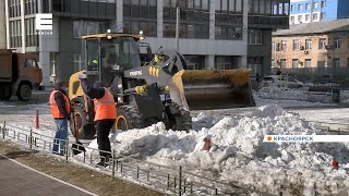 Масштабная уборка снега в Красноярске: рассказываем, что делать, если ваш двор все еще в сугробах