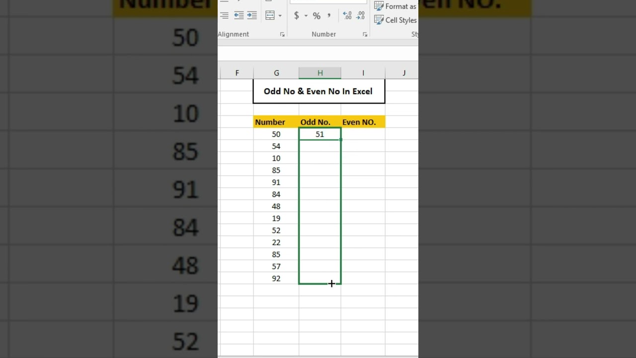 Odd and Even Formula in Excel || Odd and Even Number in Excel