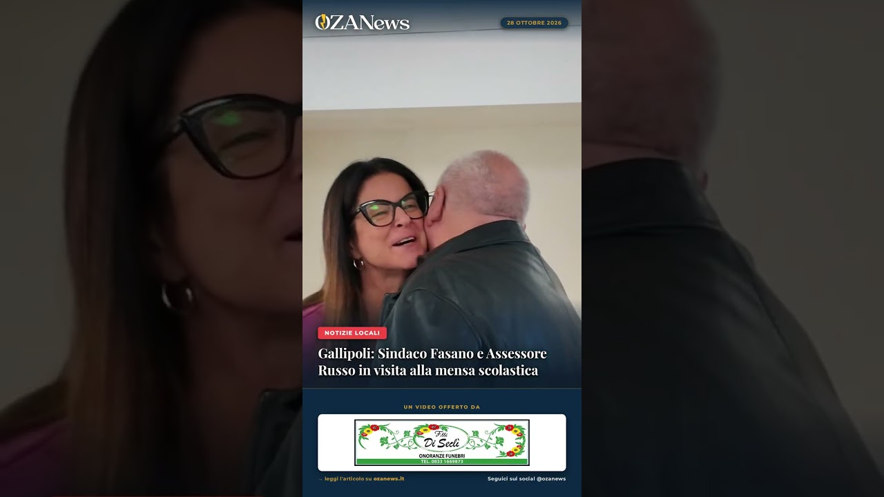 Anteprima video: Gallipoli: Sindaco Fasano e Assessore Russo in visita alla mensa scolastica