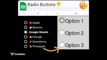 Radio Buttons in Google Sheets | Free Template