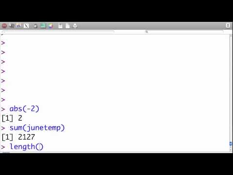 R single input functions (video5)