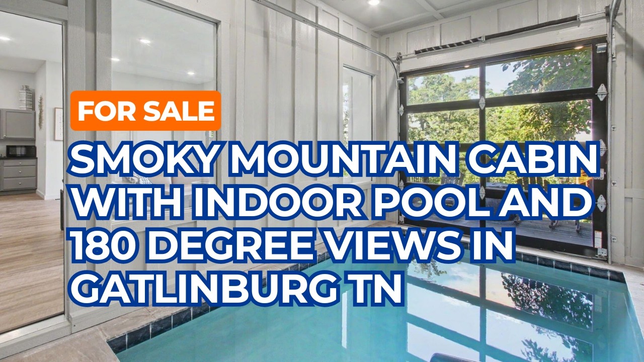 Smoky Mountain Cabin With Indoor Pool and 180 Degree Views in Gatlinburg Tennessee