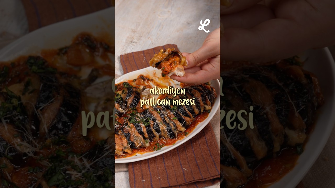 Patlıcanın en pratik hali: Akordiyon patlıcan mezesi🥳 Patlıcanın en pratik hali: Akordiyon patlıcan mezesi🥳