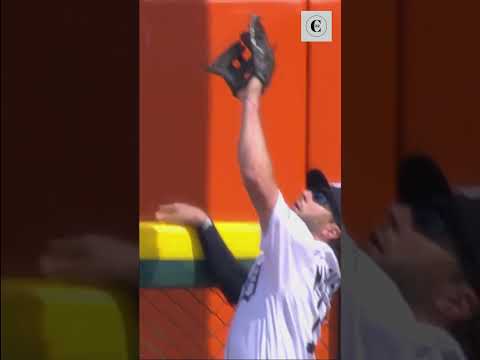 MLB / Tigers Jake Marisnick SMOOTH HOME RUN ROBBERY! #shorts #mlb #jakemarisnick