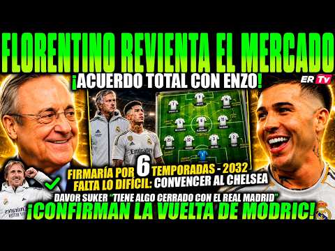 🚨 FLORENTINO ESTÁ en SU PRIME ¡ACUERDO TOTAL ENZO - REAL MADRID! 6 TEMPORADAS - CONFIRMAN MODRIC