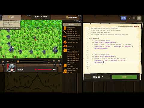 CodeCombat - Forest Shadow - JavaScript