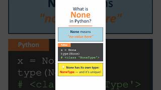 What is None in Python? #python #shorts #pythonprogramming #coding #programming #learning