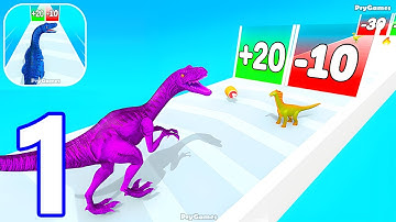 Dinosaur Run: Dino Evolution - Gameplay Walkthrough Part 1 Dino Run Merge Evolution (Android, iOS)
