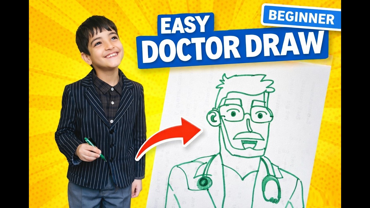 Doctor Tutorial Easy Doctor Drawing for Kids | Beginner Tutorial - YouTube