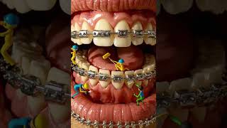 Tiny Workers Fixing My Teeth Like It's a Construction Site 🛠️🦷😂 #ai #candy
