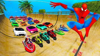 GTA V Epic New Stunt Race For Car Racing Challenge by Trevor and Shark screenshot 4