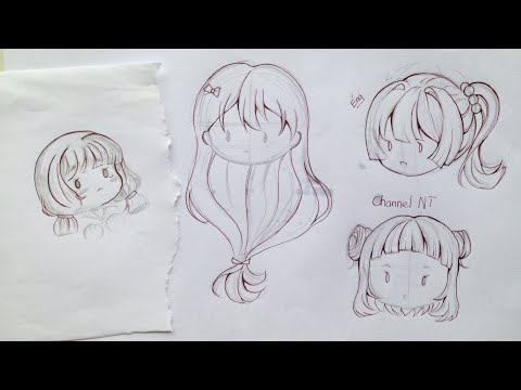Tutorial] Cách Vẽ Tóc Chibi Dễ Thương Bằng Bút Chì Cực Dễ By Channel Nt  (Thị Éng) - Youtube