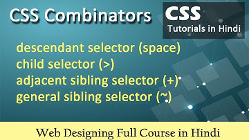 20. CSS Combinators |  CSS Tutorial in Hindi | cspoint Website Designing Tutorial for beginner