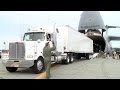 Watch A Gigantic C-5 Galaxy Cargo Aircraft Swallows A Semi Truck