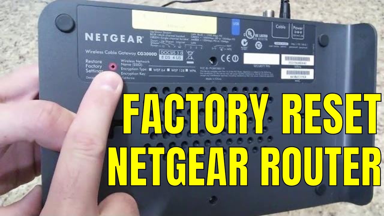 Reset/Restore Netgear Wireless Router to Factory Default Settings