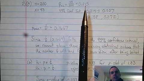 AP Statistics Unit 6 Progress Check 2(a)