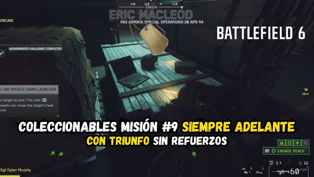 Battlefield 6: Coleccionables Misión Siempre Adelante  y Triunfo Sin Refuerzos