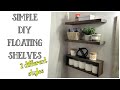 Easy DIY Floating Shelves from a board and dowel | 2 styles