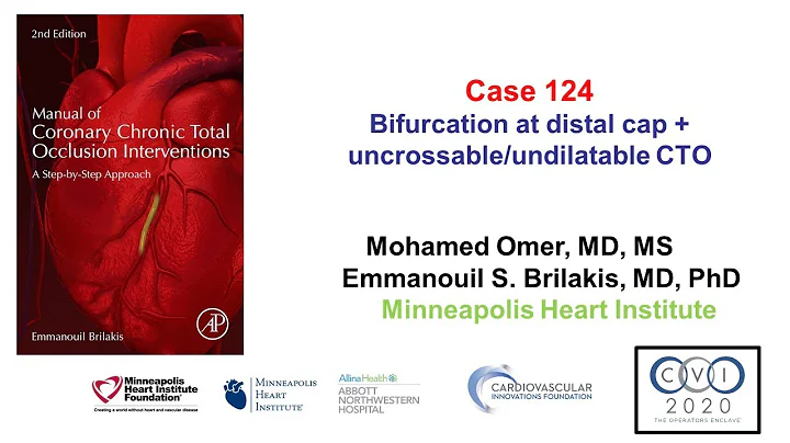 Case 124: Manual of CTO  interventions: Bifurcation distal cap + uncrossable + undilatable