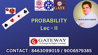 UGC NET / CSIR NET / GATE : Probability - Lec II  | GATEWAY | MITHILESH KUMAR