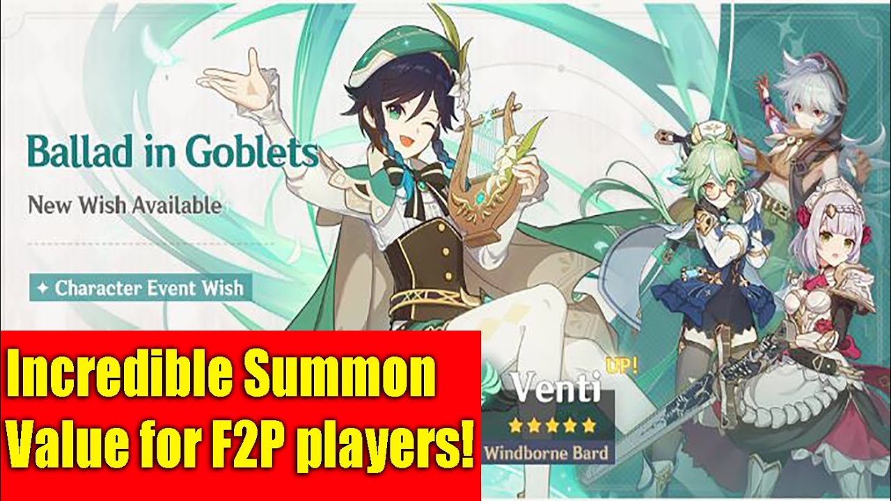 Is Venti Banner Worth It For F2P Players Genshin Impact Venti YouTube