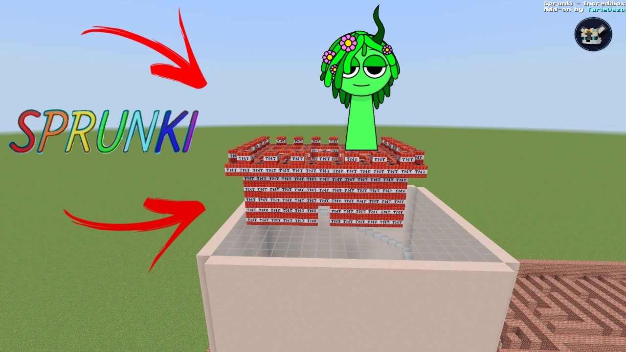 I built a big castle, put sprunkies in it, and blew everything up.