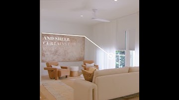 Luxaflex® honeycomb blinds with curtains for unmatched comfort