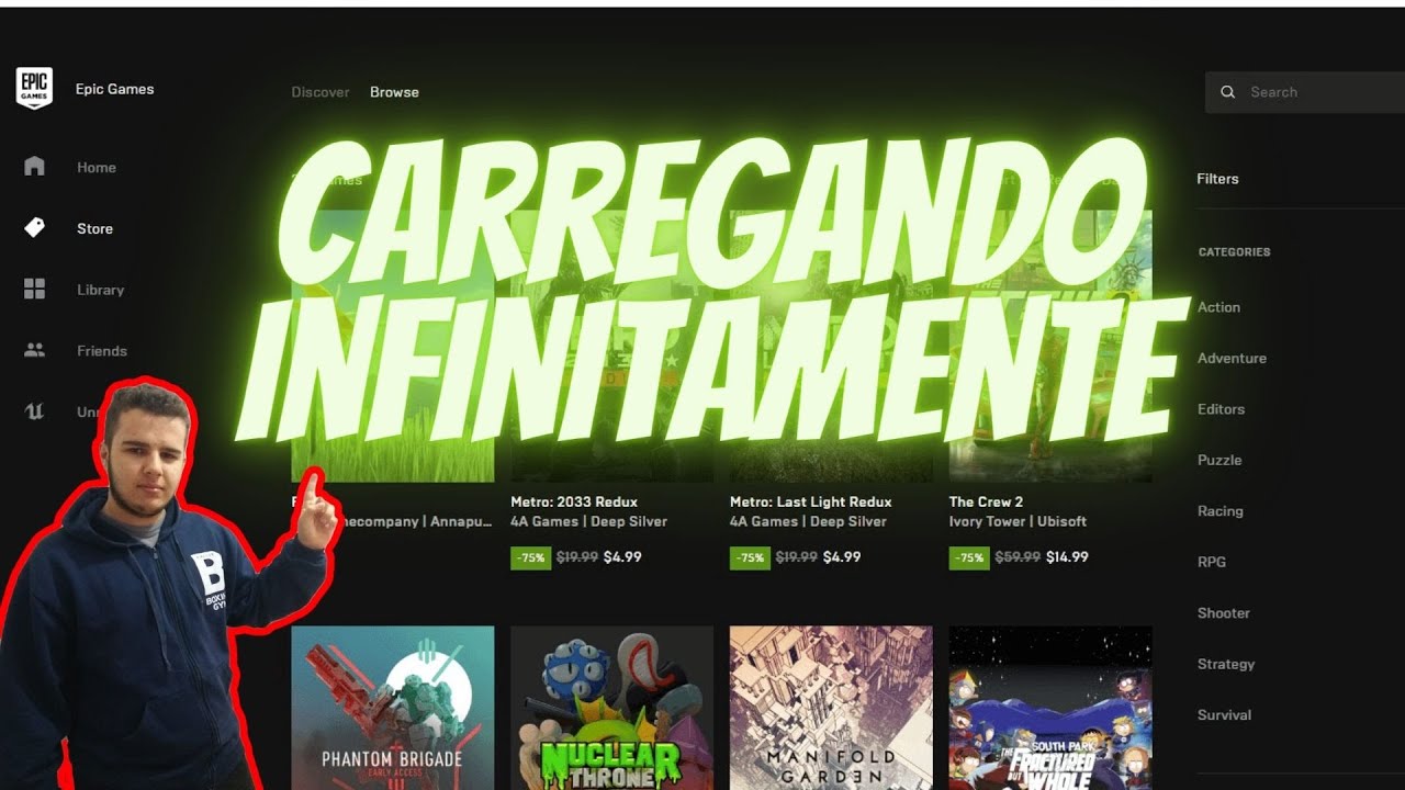 EPIC GAMES LAUNCHER CARREGANDO INFINITAMENTE? *Resolvido - YouTube
