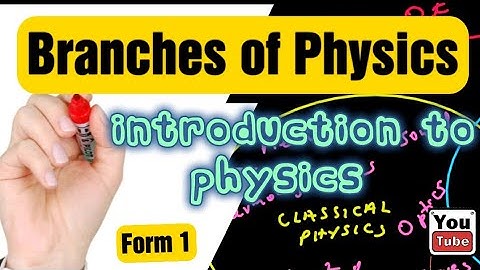 Branches of Physics | Introduction to Form 1 Physics
