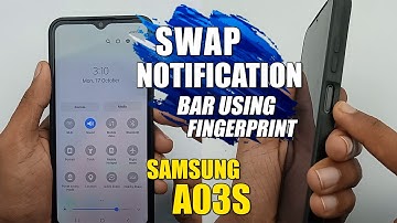 How To Swap Notification Bar Using Fingerprint - Samsung Galaxy A03s