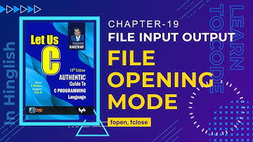 Let us C Solutions | C Programming | How to open and close file in C Language | FOPEN in C | FCLOSE