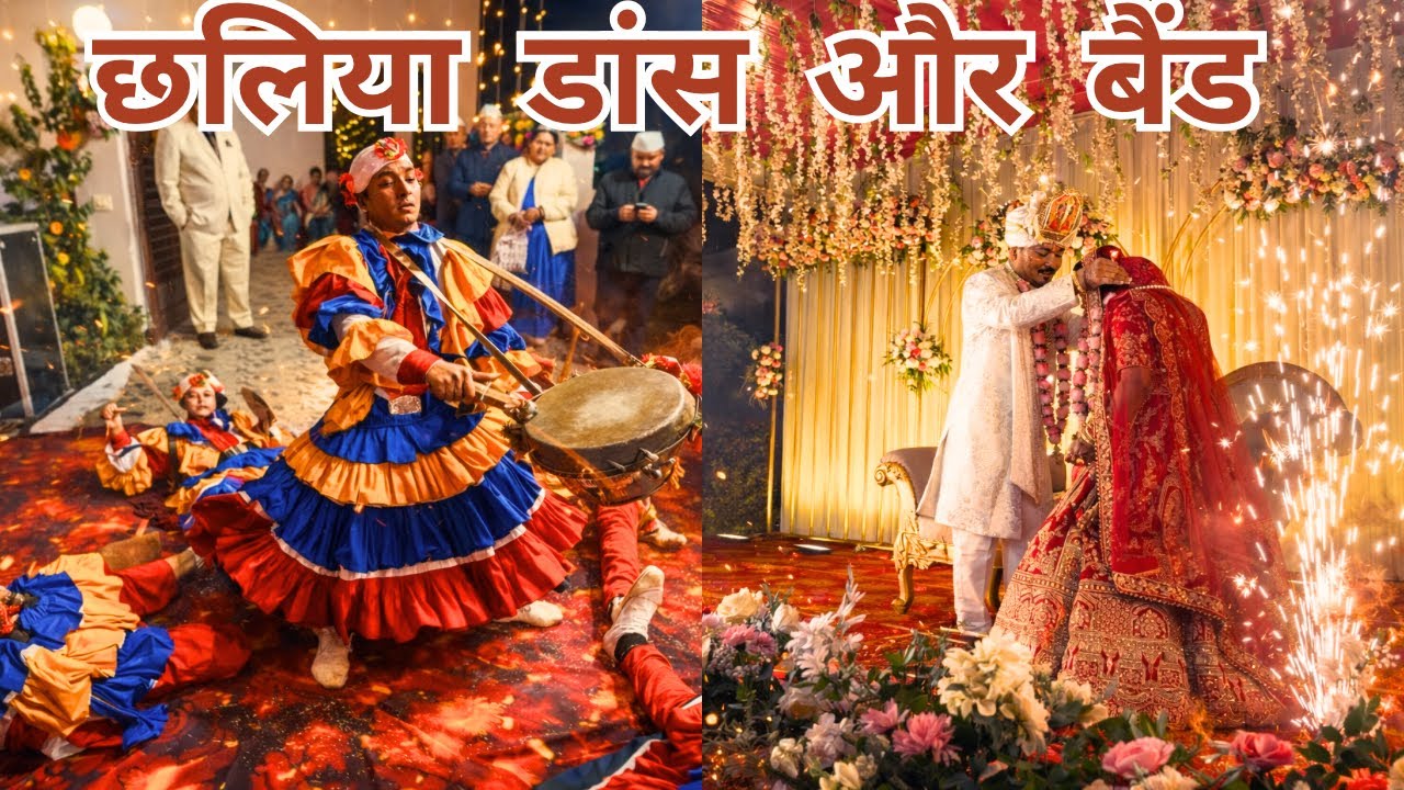 Uttarakhandi shadi में छोलिया नृत्य के बिना शादी अधूरी 😍 |  Munsiyari walo ki Wedding Vlog🥁❤️