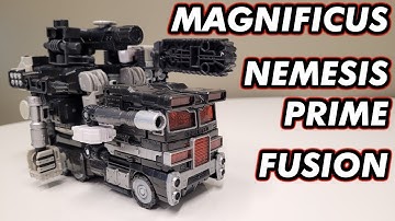 Transformers Nemesis Prime and Magnificus Alt Mode Combiner feat. Bumblebee Slammer