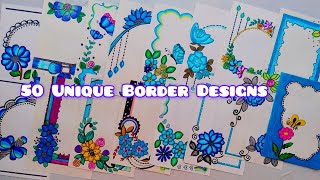 Unique Front Page Design Ideas Border Design for Project Work Assignment Cover Page Design