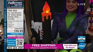Mr. Halloween 24" Blow Mold Glitter Drip Candle