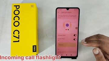 Poco c71 incoming call flash light setting || Poco c71 me incoming call flash light on kaise kare