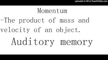 Momentum definition for SPM students (Auditory memory)