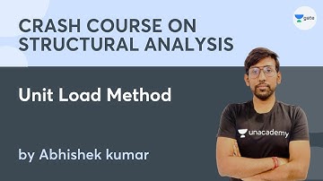L 3 | Unit Load Method | Crash course on Structural Analysis | GATE 2022 | Abhishek kumar