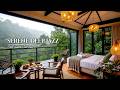 Smooth Rainy Day Jazz – Serene Forest Cabin Ambience for Study &amp; Work