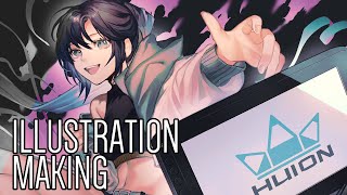 [ Illust Making + Review ] Huion Kamvas 13!