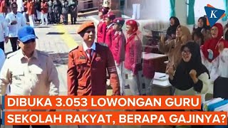 Dibuka 3.053 Lowongan Guru Sekolah Rakyat, Berapa Gajinya?