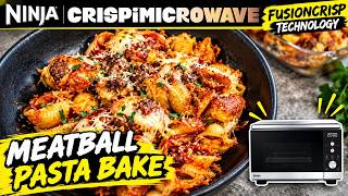 NINJA CRISPi MICROWAVE Meatball Pasta Bake Recipe -Using smaller glass dishes in the large glassware