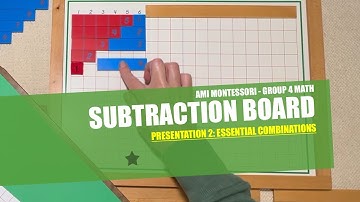 Math Group 4 (Lesson 4.2): Subtraction Board 2 (Essential Combinations)