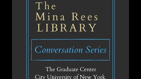 Mina Rees Conversation Series | Trailer