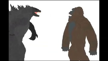 Godzilla vs Monkey Part 1 (DC2 Parody animation)
