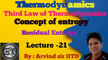 Third Law of Thermodynamics||Concept of Residual entropy ||@ChemTime.iitian