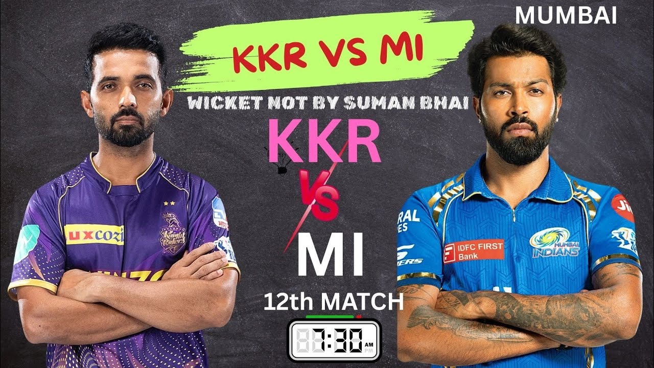 MI vs KKR Dream Team Prediction|MUM vs KOL Dream Team|Mumbai vs Kolkata IPL 2025 12TH T20 Match