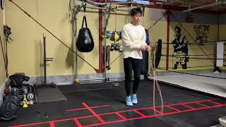 boxer jump rope jump